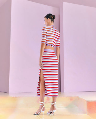Stripes Midi Skirt