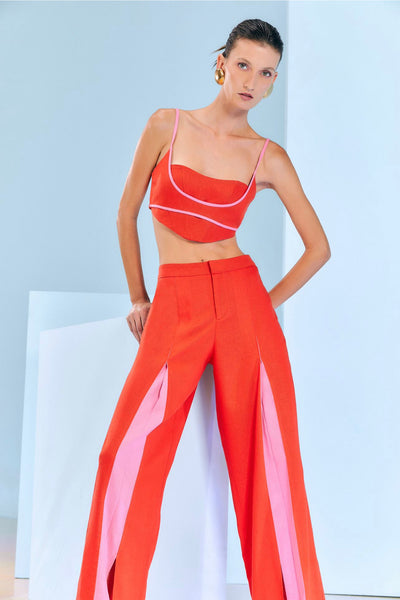 Pleat Bicolor Pants